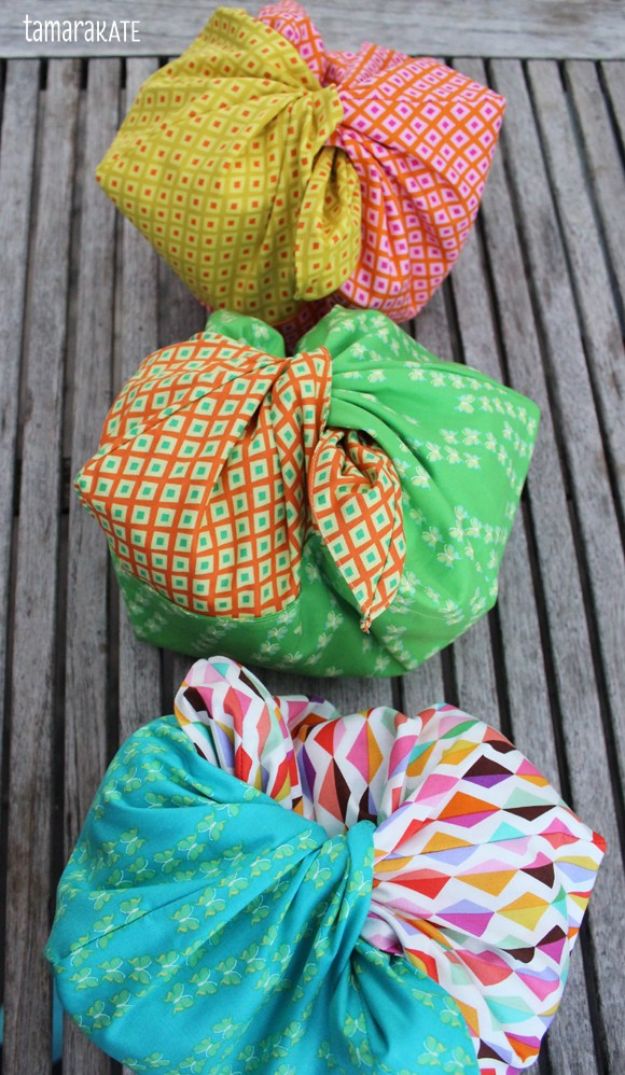Japanese DIY Ideas and Crafts Inspired by Japan - Origami Oasis Bento Bags - Boxes, Home Decorations, Room Decor, Fashion, Jewelry Tutorials, Wall Art and Gifts