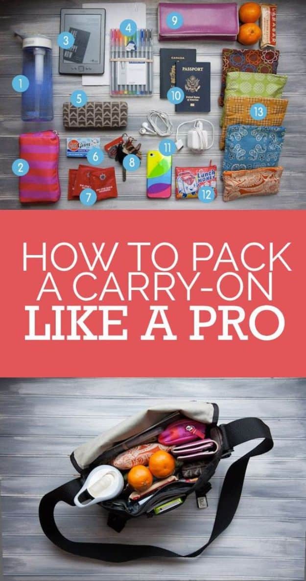 Packing Hacks for Travel - Pack Carry-On Like A Pro - How to Pack and Fold Clothes, Save Space in Suitcase - Tips and Tricks for Shoes, Makeup, Toiletries, Carry On Luggage for Trips