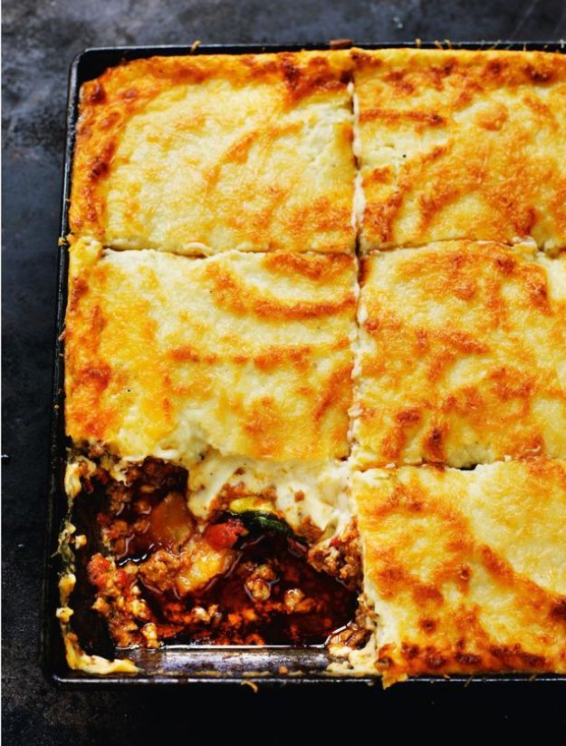 Celebrity Inspired Recipes - Patrick Leigh Fermor's Moussaka - Healthy Dinners, Pies, Sweets and Desserts, Cooking for Families and Holidays - Crock Pot Treats