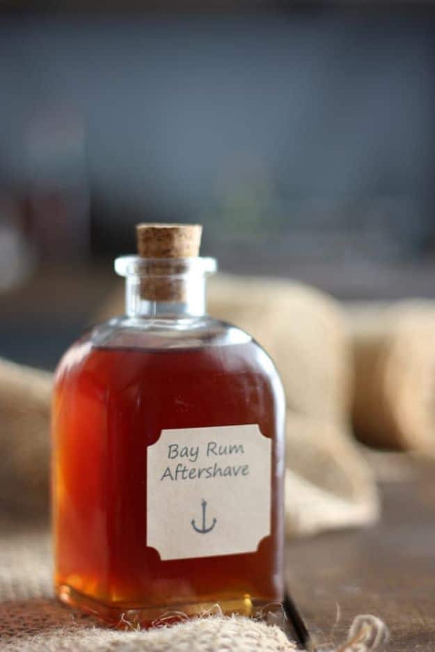 DIY Gifts for Him - Bay Rum Aftershave Recipe - Homemade Stocking Stuffer Ideas for Guys - DIY Christmas Gifts for Dad, Boyfriend, Husband Brother - Easy and Cheap Handmade Presents Birthday