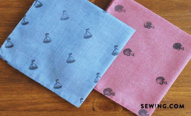 DIY Sewing Projects for the Home - DIY Handkerchief - Easy DIY Christmas Gifts and Ideas for Making Kitchen, Bedroom and Bathroom Decor - Free Step by Step Tutorial to Sew
