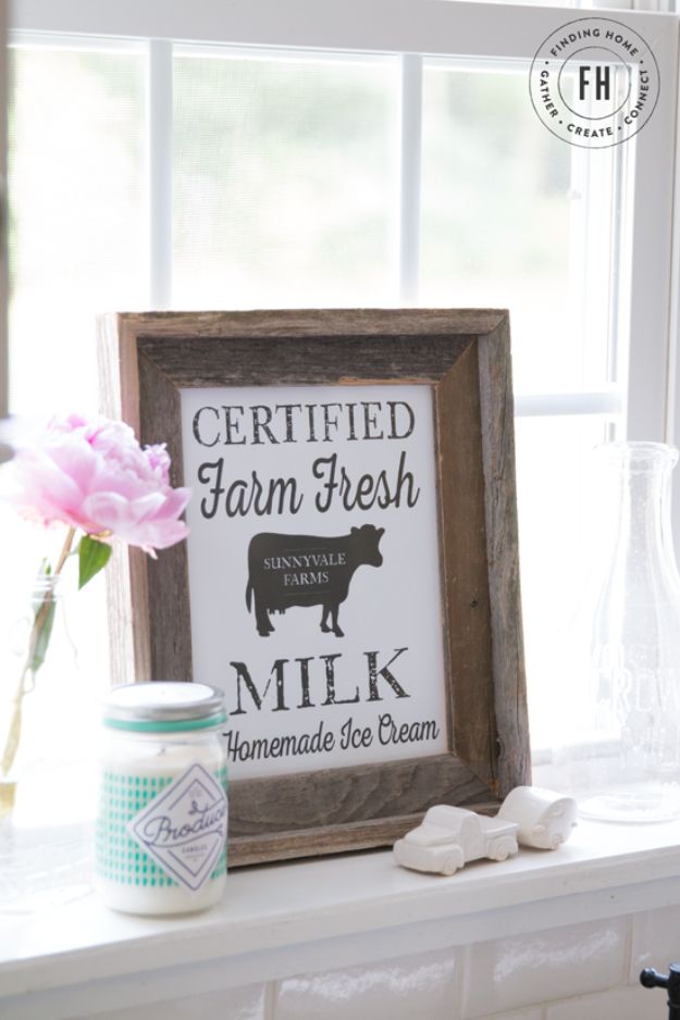 Free Printables For Your Walls - Farm Fresh Milk Vintage Printable - Free Printable - Easy Canvas Ideas With Free Downloadable Artwork and Quote Sayings - Best Free Prints for Wall Art and Picture to Print for Home and Bedroom Decor - Signs for the Home, Organization, Office - Quotes for Bedroom and Kitchens, Vintage Bathroom Pictures - Downloadable Printable for Kids - DIY and Crafts by DIY JOY #wallart #freeprintables #diyideas #diyart #walldecor #diyhomedecor #freeprintables