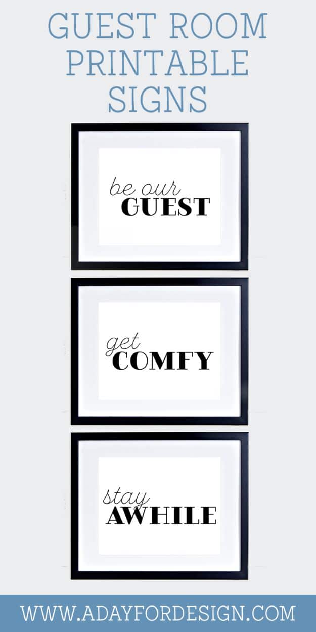 Free Printables For Your Walls - Guest Room Printable Signs - Easy Canvas Ideas With Free Downloadable Artwork and Quote Sayings - Best Free Prints for Wall Art and Picture to Print for Home and Bedroom Decor - Signs for the Home, Organization, Office - Quotes for Bedroom and Kitchens, Vintage Bathroom Pictures - Downloadable Printable for Kids - DIY and Crafts by DIY JOY #wallart #freeprintables #diyideas #diyart #walldecor #diyhomedecor #freeprintables