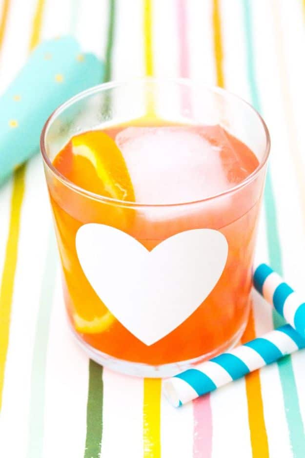 DIY Glassware - Heart Glasses - Cool Bar and Drink Glasses You Can Make and Decorate for Creative and Unique Serving Glass Ideas - Mugs, Cups, Decanters, Pitchers and Glass Ware Projects - Paint, Etch, Etching Tutorials, Dotted, Sharpie Art and Dishwasher Safe Decorating Tips - Easy DIY Gift Ideas for Him and Her - Handmade Home Decor DIY 