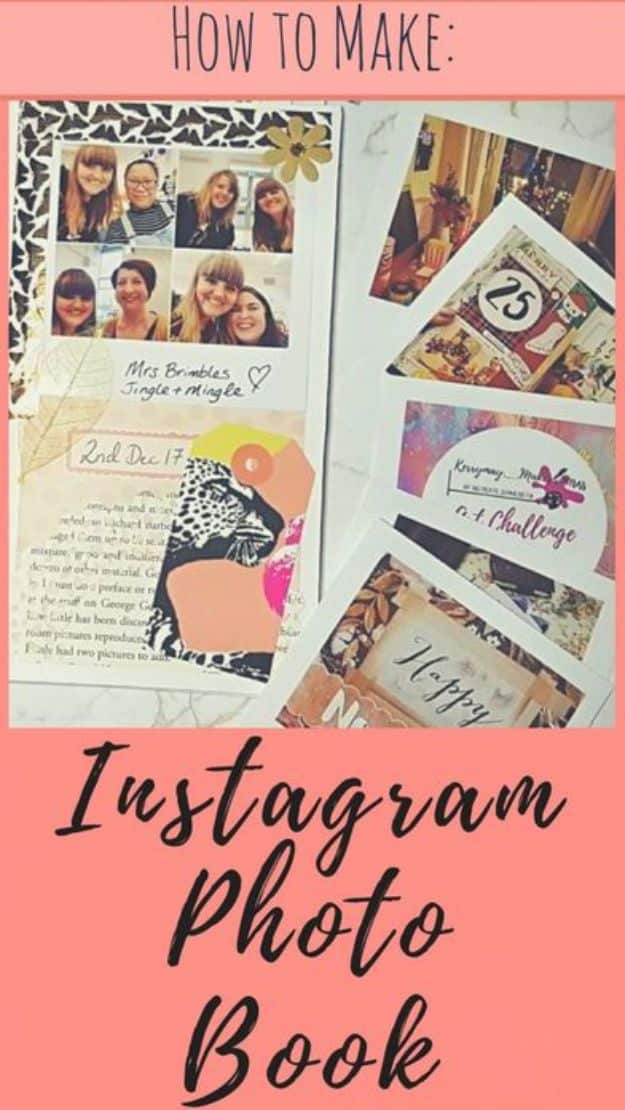 DIY Photo Albums - Instagram Photo Book - Easy DIY Christmas Gifts for Grandparents, Friends, Him or Her, Mom and Dad - Creative Ideas for Making Wall Art and Home Decor With Photos