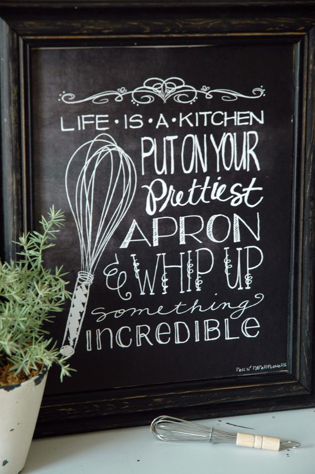 Free Printables For Your Walls - Life Is A Kitchen Free Printable - Easy Canvas Ideas With Free Downloadable Artwork and Quote Sayings - Best Free Prints for Wall Art and Picture to Print for Home and Bedroom Decor - Signs for the Home, Organization, Office - Quotes for Bedroom and Kitchens, Vintage Bathroom Pictures - Downloadable Printable for Kids - DIY and Crafts by DIY JOY #wallart #freeprintables #diyideas #diyart #walldecor #diyhomedecor #freeprintables