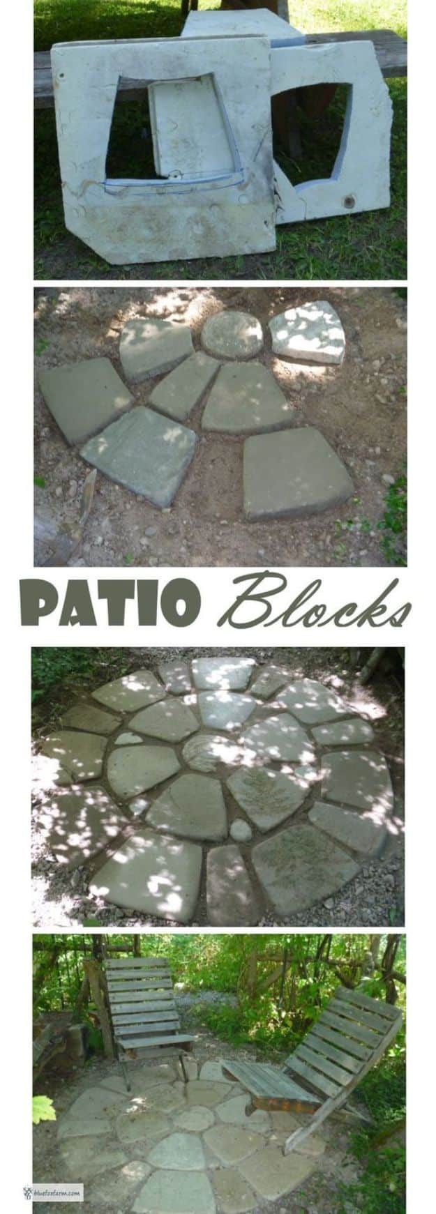 DIY Walkways - Patio Blocks - Do It Yourself Walkway Ideas for Paths to The Front Door and Backyard - Cheap and Easy Pavers and Concrete Path and Stepping Stones - Wood and Edging, Lights, Backyard and Patio Walks With Gravel, Sand, Dirt and Brick #diyideas