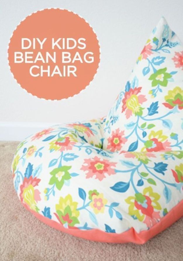 DIY Sewing Projects for the Home - Sew a Kids Bean Bag Chair in 30 Minutes - Easy DIY Christmas Gifts and Ideas for Making Kitchen, Bedroom and Bathroom Decor - Free Step by Step Tutorial to Sew