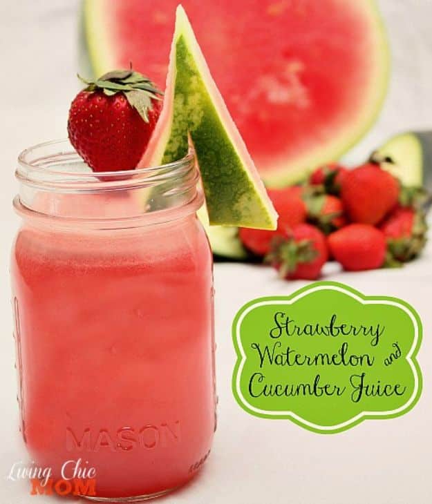 DIY Juice Recipes for Health, Detox and Energy - Strawberry, Watermelon and Cucumber Juice - Juicing for Beginners With Fruit and Vegetables - Recipe Ideas and Mixes for Juices That Promote Weightloss, Help With Inflammation, For Cancer, For Skin, Cleanse and for Fat Burning - Try These for Kids, for Breakfast, Lunch and Post Workout 