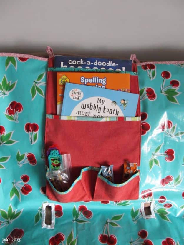 DIY Sewing Projects for the Home - Travel Organizer For the Car - Easy DIY Christmas Gifts and Ideas for Making Kitchen, Bedroom and Bathroom Decor - Free Step by Step Tutorial to Sew