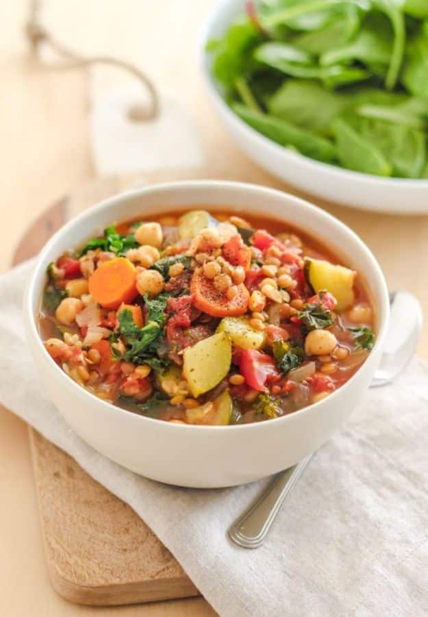 Best Kale Recipes - Vegan Chickpea, Lentil and Kale Stew - How to Cook Kale at Home - Healthy Green Vegetable Cooking for Salads, Soup, Lunches, Stir Fry and Dinner - Kale Chips. Salad, Shredded, Cooked, Fresh and Sauteed Kale - Vegan, Vegetarian, Keto, Low Carb and Lowfat Recipe Ideas #kale #kalerecipes #vegetablerecipes #veggies #recipeideas #dinnerideas 