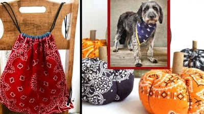 DIY Ideas With Bandanas - Bandana Crafts and Decor Projects Made With A Bandana - No Sew Ideas, Bags, Bracelets, Hats, Halter Tops, Blankets and Quilts, Headbands, Simple Craft Project Tutorials for Kids and Teens - Home Decoration and Country Themed Crafts To Make and Sell
