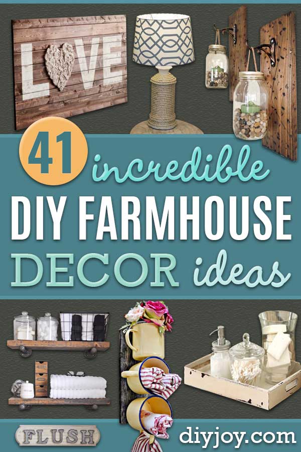 DIY Farmhouse Style Decor Ideas - Rustic Ideas for Furniture, Paint Colors, Farm House Decoration for Living Room, Kitchen and Bedroom