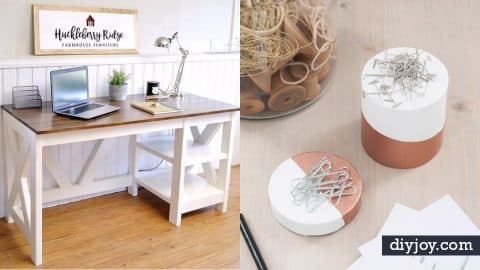 34 Stylish  DIY  Home  Office Furniture and Decor Projects 