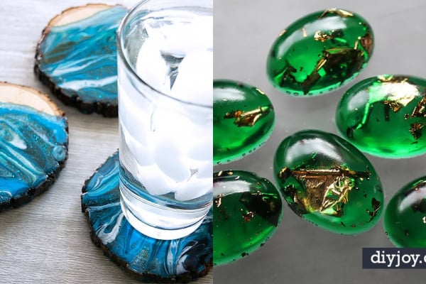 diy resin casting crafts - Homemade Resin and Epoxy Craft Projects and Ideas - How to Make Resin Jewelry - Use Silicon Molds to Make Paper Weights, Creative Christmas Ornaments and Crafts to Make and Sell - Flowers, Pictures, Clocks, Tabletop, Inspiration for Handmade Jewelry and Items to Sell on Etsy #crafts