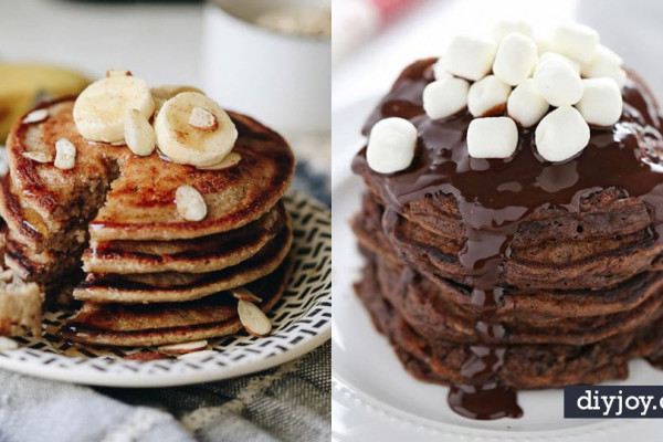 Best Pancake Recipes - Homemade Pancakes With Banana, Berries, Fruit and Maple Syrup - How To Make Pancake Mix at Home - Gluten Free, Low Fat and Healthy Recipes - Breakfast and Brunch Recipe Ideas - Silver Dollar, Buttermilk, Make Ahead and Quick Versions With Strawberries and Blueberries