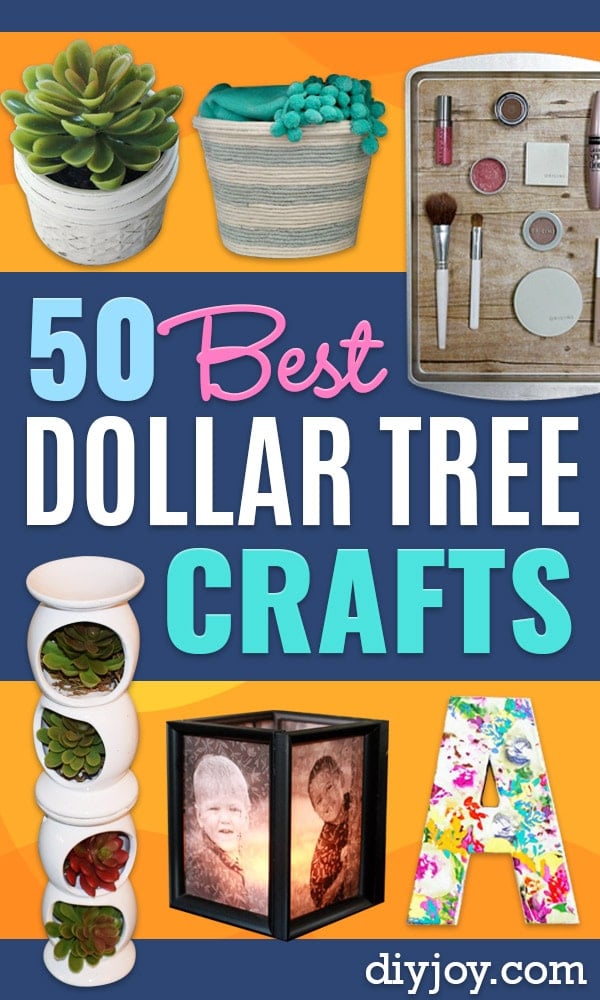 Dollar Tree Crafts - DIY Ideas and Crafts Projects From Dollar Tree Stores - Easy Organizing Project Tutorials and Home Decorations- Cheap Crafts to Make and Sell - Organization, Summer Parties, Christmas and Wedding Decor on A Budget - Fun Crafts for Kids and Teens from Dollar Store Items 