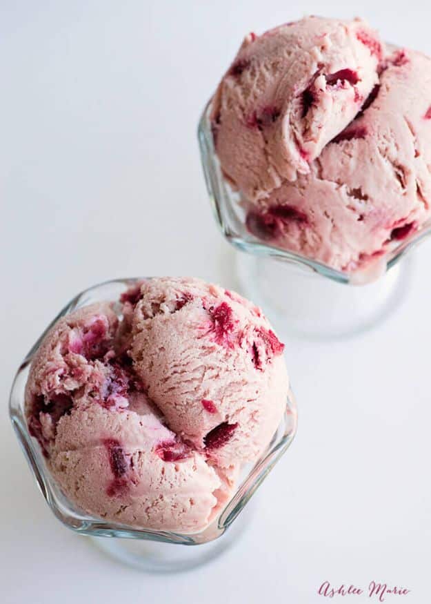 Homemade Ice Cream Recipes - Almond Cherry Ice Cream - How To Make Homemade Ice Cream At Home - Recipe Ideas for Making Vanilla, Chocolate, Strawberry, Caramel Ice Creams - Step by Step Tutorials for Easy Mixes and Dairy Free Options - Cuisinart and Ice Cream Machine, No Churn, Mix in A Bag and Mason Jar 