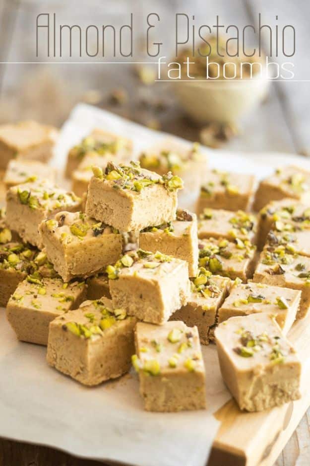 Keto Fat Bombs and Best Ketogenic Recipe Ideas to Make At Home - Almond and Pistachio Fat Bombs - Easy Recipes With Peanut Butter, Cream Cheese, Chocolate, Coconut Oil, Coffee low carb fat bombs #keto #ketorecipes