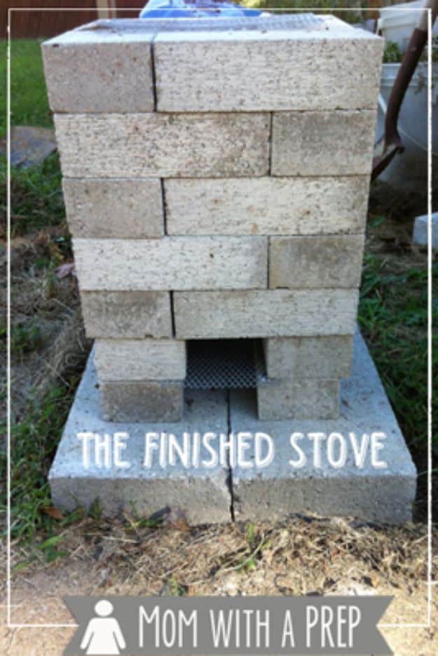 DIY Ideas With Bricks - Build A Brick Rocket Stove - Home Decor and Creative Do It Yourself Projects to Make With Bricks - Ideas for Patio, Walkway, Fireplace, Firepit, Mantle, Grill and Art - Inexpensive Decoration Tutorials With Step By Step Instruction for Brick DIY #diy #homeimprovement