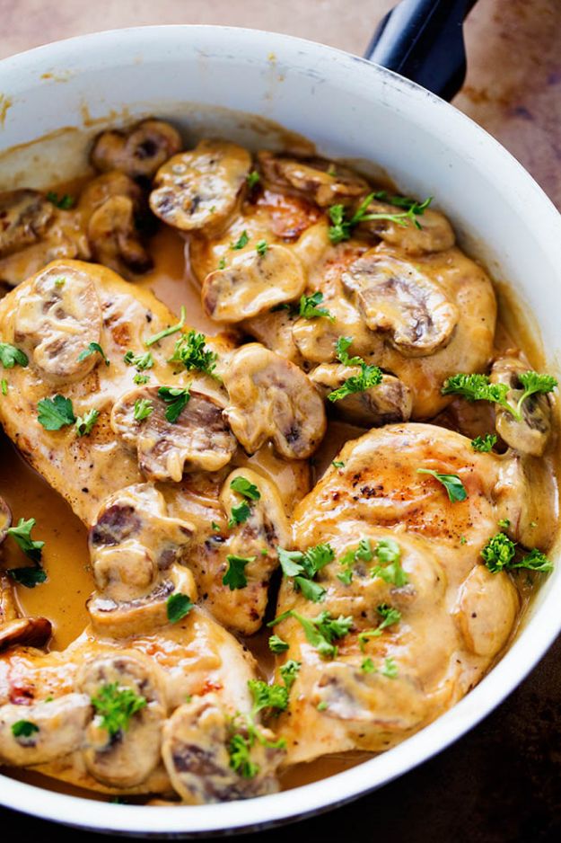 Best Italian Recipes With Chicken- Creamy Chicken Marsala - Authentic and Traditional italian dishes For Dinner, Appetizers, and Easy Lunch - Pasta with Chicken, Lasagna, Noodles With Cheese, Healthy Recipe Ideas - Party Trays and Food For A Crowd - Fettucini, Spaghetti, Alfredo Sauce, Meatballs, Grilled Steak and Fish, Soup, Seafood, Vegetarian and Crockpot Versions #italian