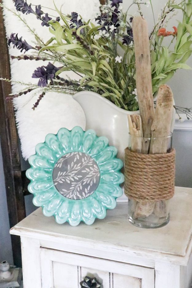 Dollar Tree Crafts - DIY Dollar Tree Rope Vase - DIY Ideas and Crafts Projects From Dollar Tree Stores - Easy Organizing Project Tutorials and Home Decorations- Cheap Crafts to Sell from Dollar Store Supplies