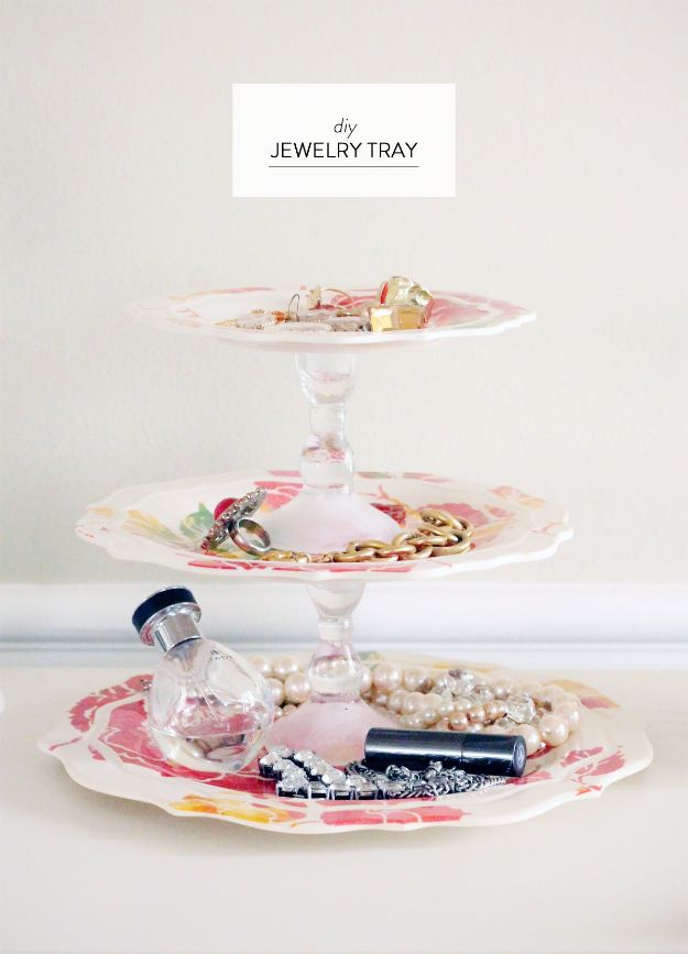 Cheap DIY Gift Ideas - DIY Jewelry Tray - List of Handmade Gifts on A Budget and Inexpensive Christmas Presents - Do It Yourself Gift Idea for Family and Friends, Mom and Dad, For Guys and Women, Boyfriend, Girlfriend, BFF, Kids and Teens - Dollar Store and Dollar Tree Crafts, Home Decor, Room Accessories and Fun Things to Make At Home #diygifts #christmas #giftideas #diy