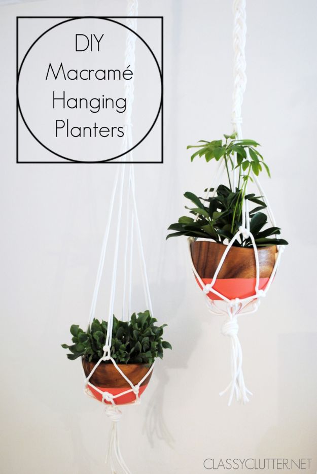 Cheap DIY Gift Ideas - DIY Macramé Hanging Planter - List of Handmade Gifts on A Budget and Inexpensive Christmas Presents - Do It Yourself Gift Idea for Family and Friends, Mom and Dad, For Guys and Women, Boyfriend, Girlfriend, BFF, Kids and Teens - Dollar Store and Dollar Tree Crafts, Home Decor, Room Accessories and Fun Things to Make At Home #diygifts #christmas #giftideas #diy