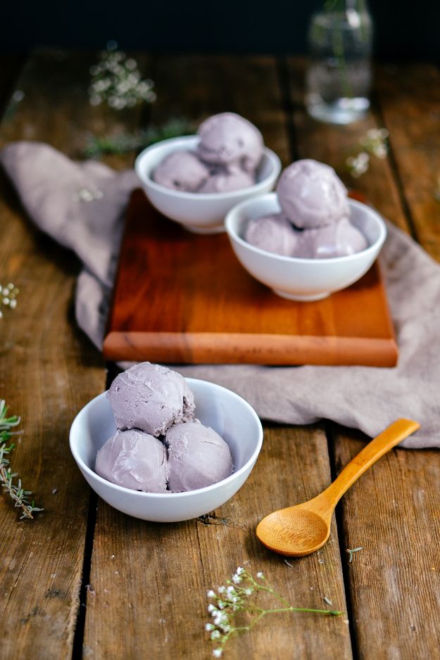 Homemade Ice Cream Recipes - Earl Grey Lavender Ice Cream - How To Make Homemade Ice Cream At Home - Recipe Ideas for Making Vanilla, Chocolate, Strawberry, Caramel Ice Creams - Step by Step Tutorials for Easy Mixes and Dairy Free Options - Cuisinart and Ice Cream Machine, No Churn, Mix in A Bag and Mason Jar - Healthy 