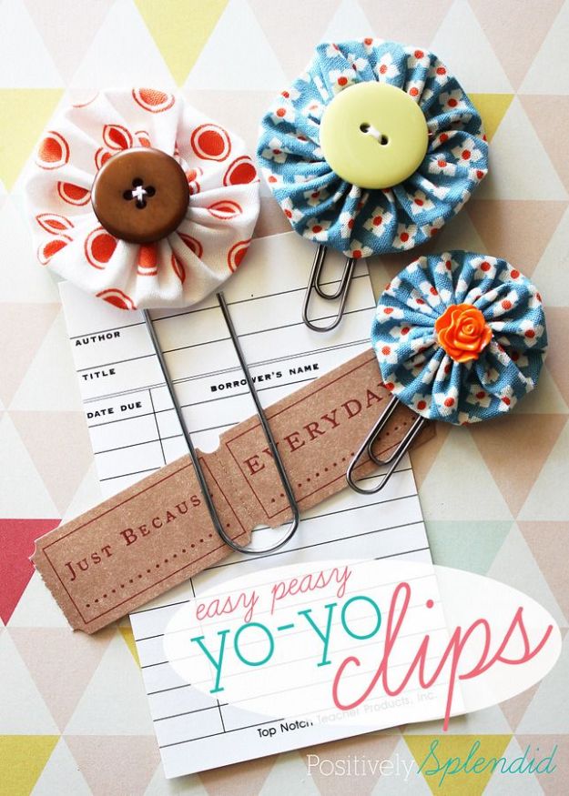 Cheap DIY Gift Ideas - Easy Peasy Yo-Yo Clips - List of Handmade Gifts on A Budget and Inexpensive Christmas Presents - Do It Yourself Gift Idea for Family and Friends, Mom and Dad, For Guys and Women, Boyfriend, Girlfriend, BFF, Kids and Teens - Dollar Store and Dollar Tree Crafts, Home Decor, Room Accessories and Fun Things to Make At Home #diygifts #christmas #giftideas #diy