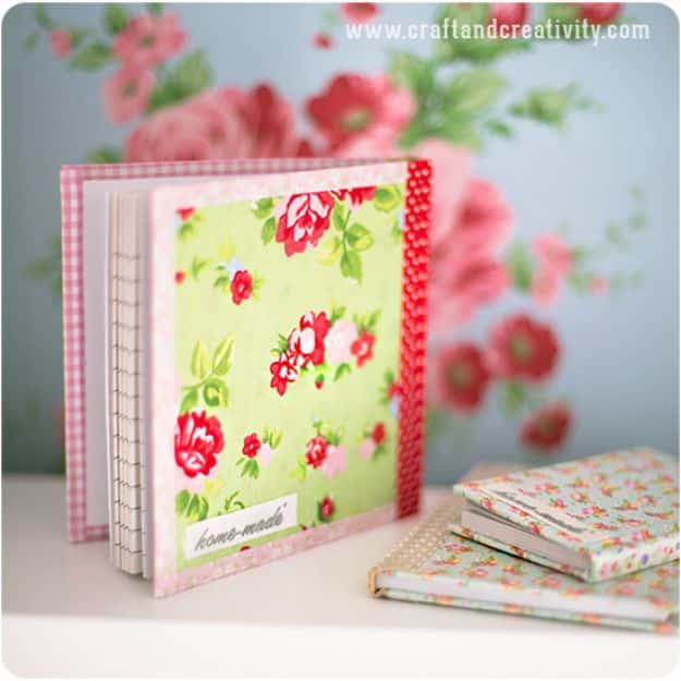 Cheap DIY Gift Ideas - Fabric Covered Notebooks - List of Handmade Gifts on A Budget and Inexpensive Christmas Presents - Do It Yourself Gift Idea for Family and Friends, Mom and Dad, For Guys and Women, Boyfriend, Girlfriend, BFF, Kids and Teens - Dollar Store and Dollar Tree Crafts, Home Decor, Room Accessories and Fun Things to Make At Home #diygifts #christmas #giftideas #diy