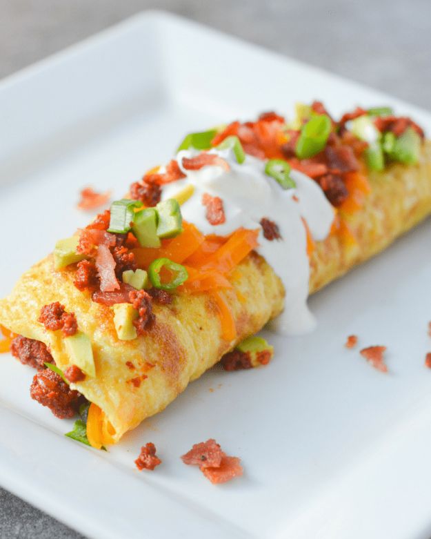 Keto Breakfast Recipes - Keto Chorizo Omelette - Low Carb Breakfasts and Morning Meals for the Ketogenic Diet - Low Carbohydrate Foods on the Go - Easy Crockpot Recipes and Casserole - Muffins and Pancakes, Shake and Smoothie, Ideas With No Eggs #keto