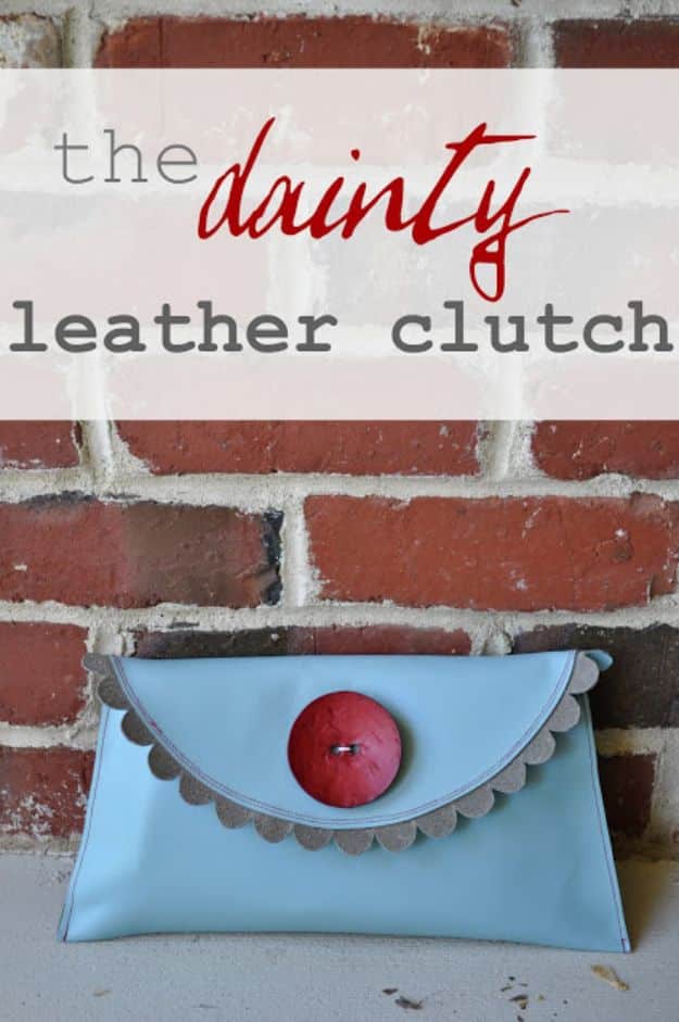 Cheap DIY Gift Ideas -Leather Clutch - List of Handmade Gifts on A Budget and Inexpensive Christmas Presents - Do It Yourself Gift Idea for Family and Friends, Mom and Dad, For Guys and Women, Boyfriend, Girlfriend, BFF, Kids and Teens - Dollar Store and Dollar Tree Crafts, Home Decor, Room Accessories and Fun Things to Make At Home #diygifts #christmas #giftideas #diy