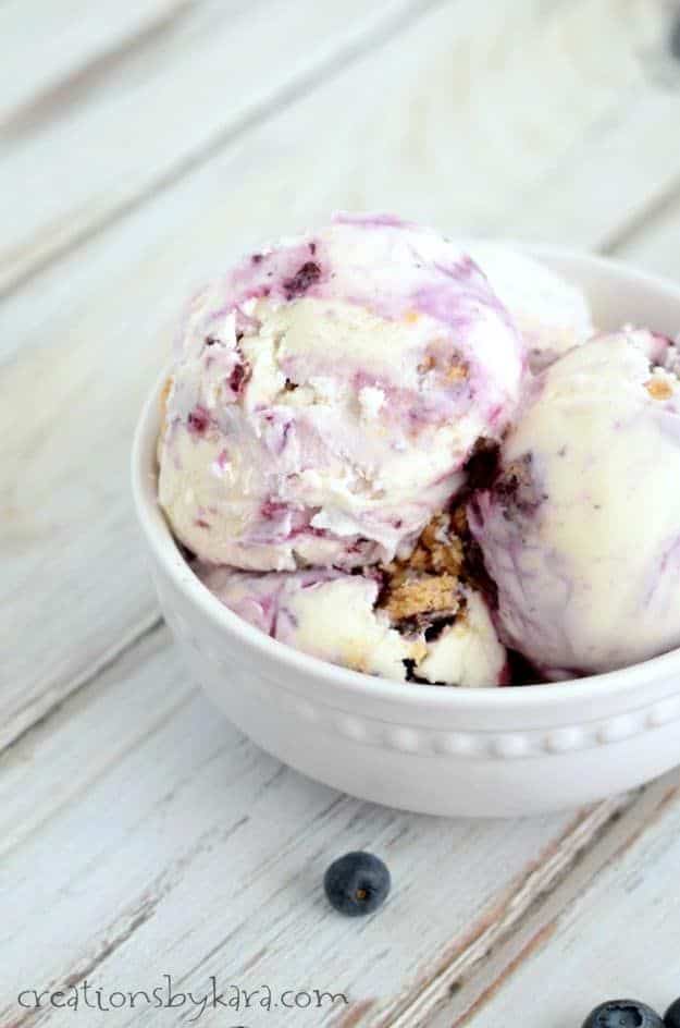 Homemade Ice Cream Recipes - Lemon Blueberry Cheesecake Ice Cream - How To Make Homemade Ice Cream At Home - Recipe Ideas for Making Vanilla, Chocolate, Strawberry, Caramel Ice Creams - Step by Step Tutorials for Easy Mixes and Dairy Free Options - Cuisinart and Ice Cream Machine, No Churn, Mix in A Bag and Mason Jar - Healthy and Keto Diet Friendly #recipes #icecream
