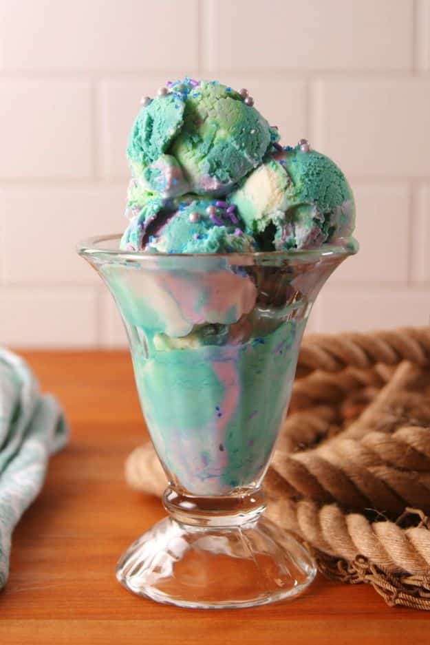 Homemade Ice Cream Recipes - Mermaid Ice Cream - How To Make Homemade Ice Cream At Home - Recipe Ideas for Making Vanilla, Chocolate, Strawberry, Caramel Ice Creams - Step by Step Tutorials for Easy Mixes and Dairy Free Options - Cuisinart and Ice Cream Machine, No Churn, Mix in A Bag and Mason Jar - Healthy and Keto Diet Friendly #recipes #icecream