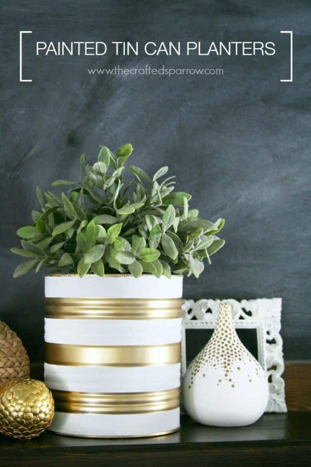 Cheap DIY Gift Ideas - Painted Tin Can Planters - List of Handmade Gifts on A Budget and Inexpensive Christmas Presents - Do It Yourself Gift Idea for Family and Friends, Mom and Dad, For Guys and Women, Boyfriend, Girlfriend, BFF, Kids and Teens - Dollar Store and Dollar Tree Crafts, Home Decor, Room Accessories and Fun Things to Make At Home #diygifts #christmas #giftideas #diy