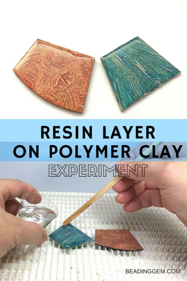 DIY Resin Casting Crafts - Resin Layer On Polymer Clay - Homemade Resin and Epoxy Craft Projects and Ideas - How to Make Resin Jewelry - Use Silicon Molds to Make Paper Weights, Creative Christmas Ornaments and Crafts to Make and Sell - Flowers, Pictures, Clocks, Tabletop, Inspiration for Handmade Jewelry and Items to Sell on Etsy #crafts