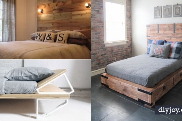 diy bed frames - How To Make a Headboard - Do It Yourself Projects for Platform Beds, Twin, King, Queen and Full Bed - Kids Rooms, Drawers and Storage Units, Bookshelf - easy diy bed frame with step by step tutorial and free plans