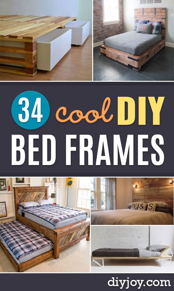 Diy queen bed frame deals with headboard