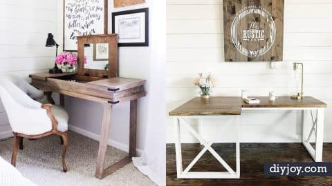 35 DIY Desks For A Stylish WFH Life | DIY Joy Projects and Crafts Ideas