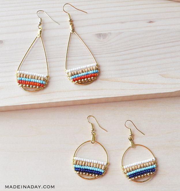 DIY Hoop Tassel Earrings