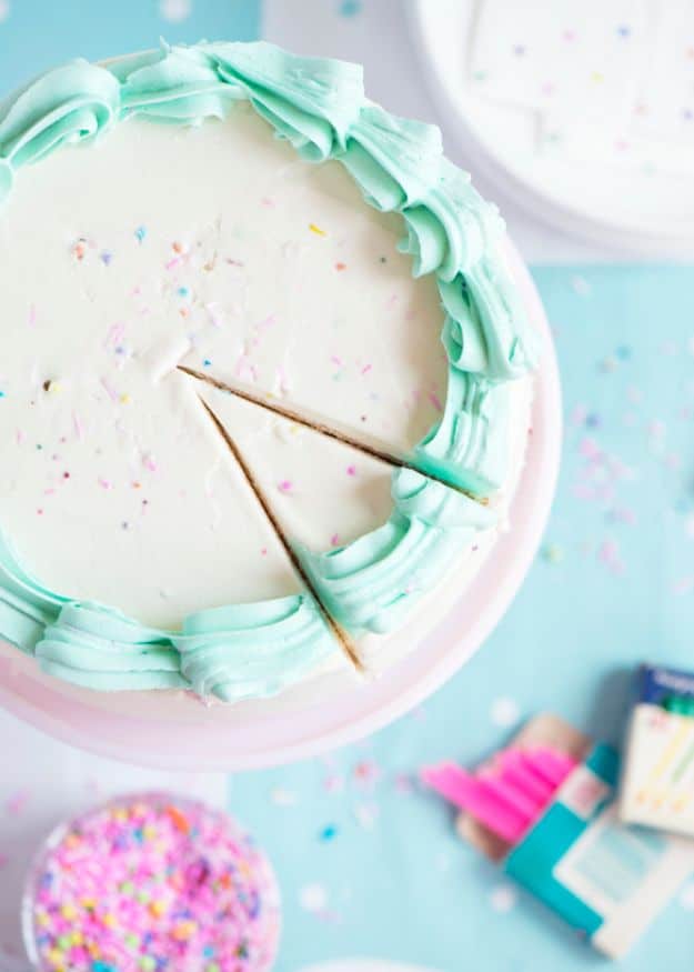 DIY Birthday Cakes - Best Buttermilk Birthday Cake - How To Make A Birthday Cake With Step by Step Tutorial - Bake Homemade Cakes for Special Occasions and Birthdays With These Best Birthday Cake Recipes - Fancy Chocolate, Basic Vanilla Buttercream easy cakes recipes birthdays