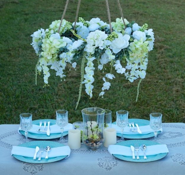 Dollar Tree Wedding Ideas - DIY Hula Hoop Romantic Floral Canopy - Cheap and Easy Dollar Store Crafts from Your Local Dollar Tree Store - Inexpensive Wedding Decor for the Bride on A Budget - Crafts and Centerpieces, Guest Book, Favors and Decorations You Can Make for Weddings - Pretty, Creative Flowers, Table Decor, Place Cards, Signs and Event Planning Idea 