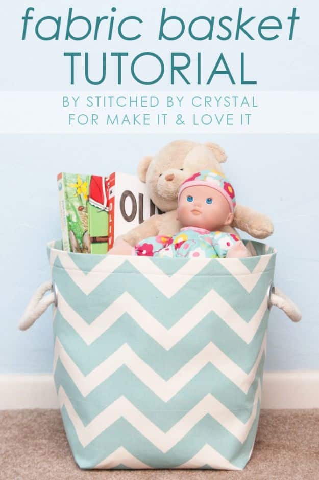 Cute DIY Nursery Decor - Fabric Storage Basket - Easy Projects to Make for Baby Room - Decorations for Boy and Girl Rooms, Unisex, Minimalist and Modern Nurseries and Rustic, Farmhouse Style - All White, Pink, Blue, Yellow and Green - Cribs, Bedding, Wall Art and Hangings, Rocking Chairs, Pillows, Changing Tables, Storage and Bassinet for Baby #diybaby #babygifts #nurserydecor