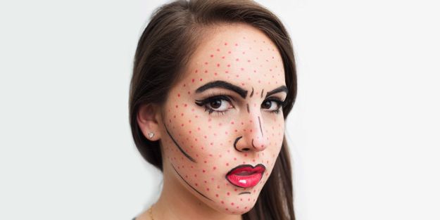 Best Halloween Makeup Tutorials - How to Do Pop Art Cartoon Makeup - Easy Makeup Tips and Tutorial Ideas for The Best Halloween Costume - Animals, Eyes, Creative Faces, Simple and Scary Ghosts, Skeletons and Creatures - Zombie Makeup, Cute Looks, DIY Vampire, Gypsy, Mermaid and Creepy Sugar Skull, Cool Glam Looks for A Halloween Party and Instagram Photos - Ideas for Couples and Kids 