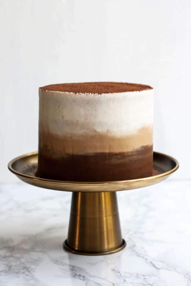 DIY Birthday Cakes - Tiramisu Layer Cake - How To Make A Birthday Cake With Step by Step Tutorial - Bake Homemade Cakes for Special Occasions and Birthdays With These Best Birthday Cake Recipes - Fancy Chocolate, Basic Vanilla Buttercream easy cakes recipes birthdays