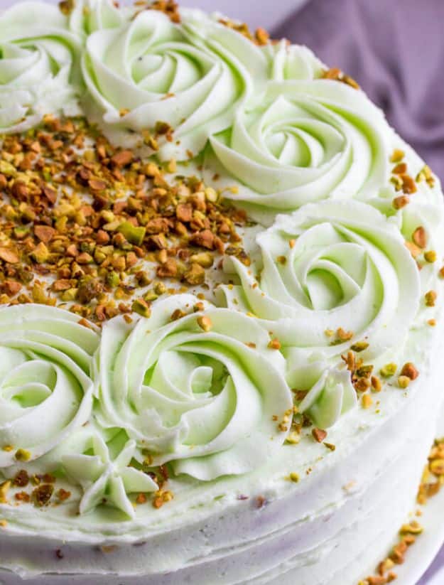 DIY Birthday Cakes - Vanilla Bean Pistachio Cake - How To Make A Birthday Cake With Step by Step Tutorial - Bake Homemade Cakes for Special Occasions and Birthdays With These Best Birthday Cake Recipes - Fancy Chocolate, Basic Vanilla Buttercream easy cakes recipes birthdays