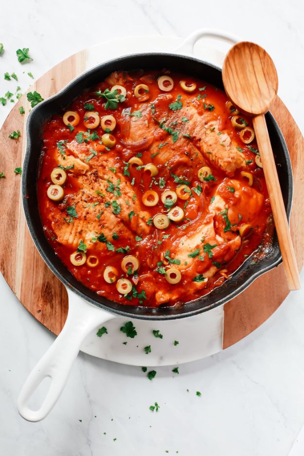 Tilapia Recipes - 3-Ingredient Tilapia Skillet - Best Recipe Ideas for Tilapia Fish - Dinner, Lunch, Snacks and Appetizers - Healthy Foods, Gluten Free Low Carb and Keto Friendly Dishes - Salads, Pastas and Easy Weeknight Dinners, Lunches for Work - Broiled, Grilled, Lemon Baked, Fried and Quick Ways to Make Tilapia 