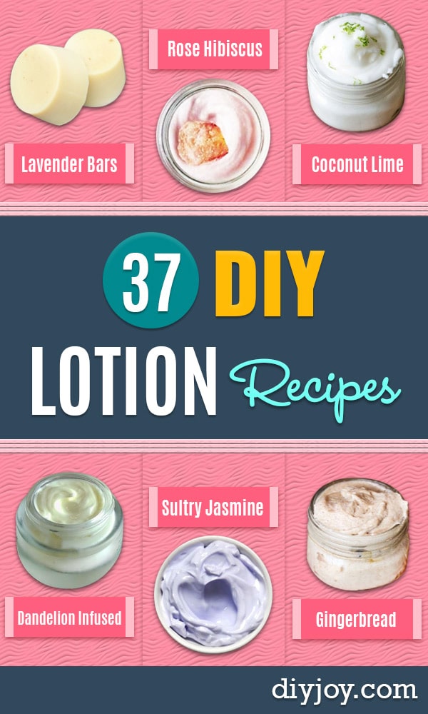 DIY Lotion Recipes - How To Make Homemade Lotion - Natural Body and Skincare Recipe Ideas - Use Essential Oils, Coconut and Avocado and Shea Butter, Goats Milk, Lavender, Peppermint - Non Greasy and Whipped Versions for Dry Skin, Face and Body 