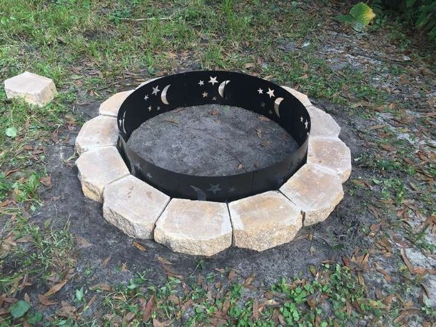 DIY Firepits - $75 DIY Fire Pit - Step by Step Tutorial for Raised Firepit , In Ground, Portable, Brick, Stone, Metal and Cinder Block Outdoor Fireplace #outdoors #diy